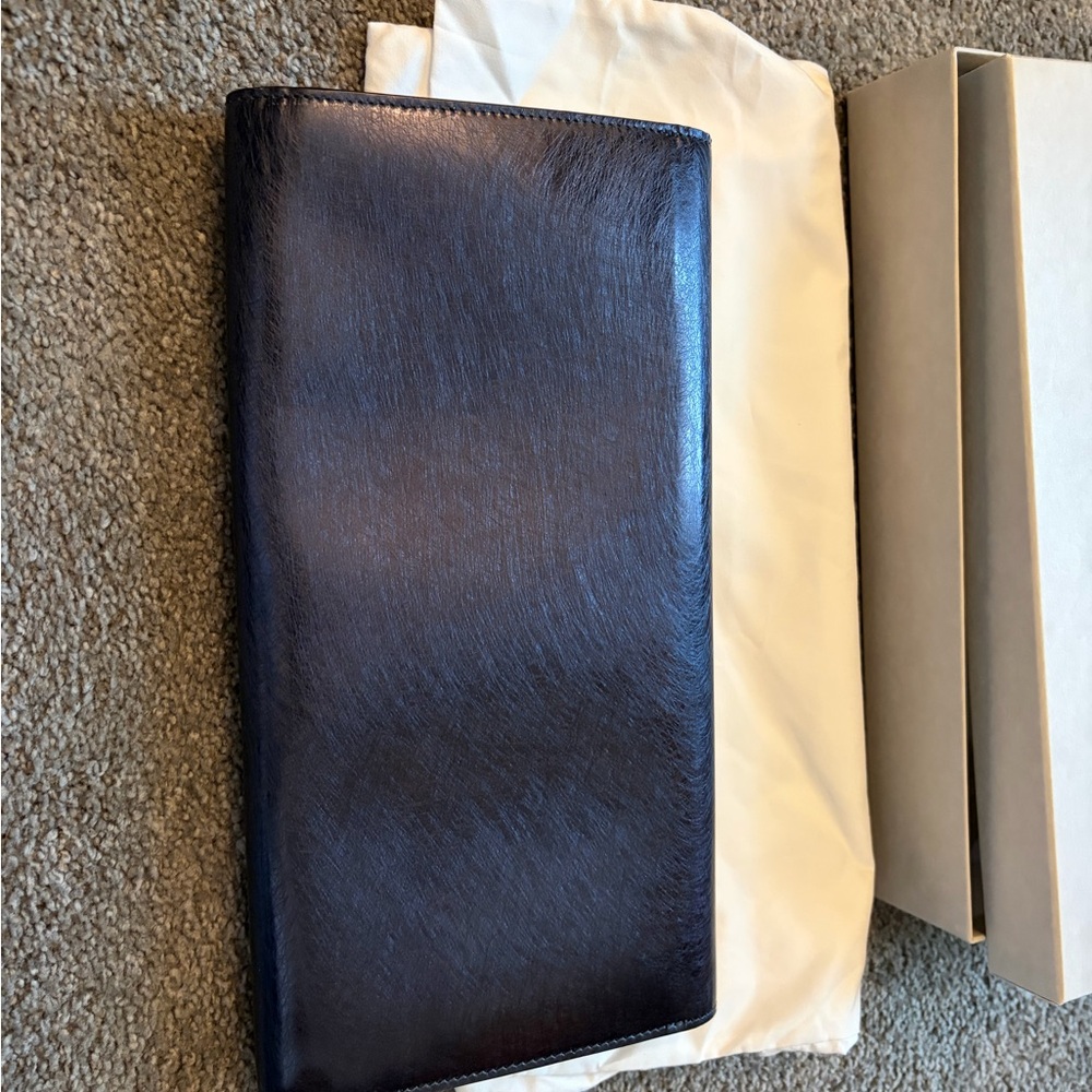 Jimmy Choo Navy Leather clutch -NWT - Picture 9 of 16